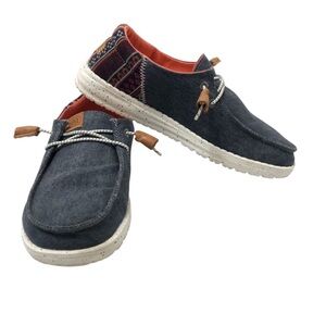 Hey Dude | Wendy Funk Baja Navy Blue Slip On Loafer Shoes 7